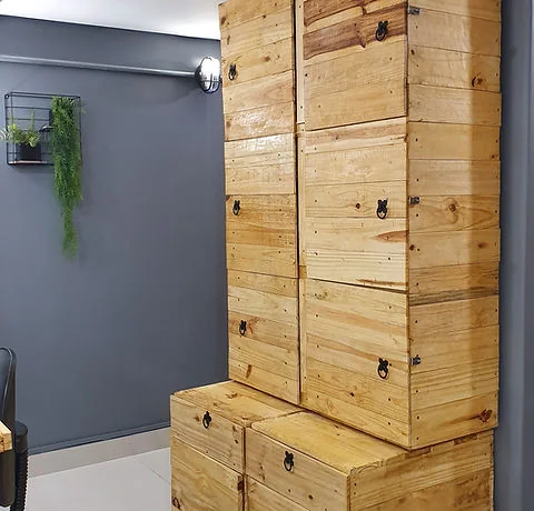 Armários individuais do Coworking Central
