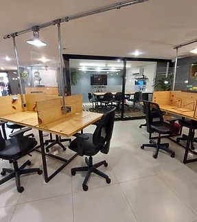 Visão geral das estações de trabalho do Coworking Central